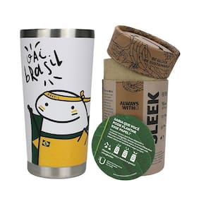 Copo Térmico Gluck Sleek Future Brasil Flork Simpatico Em