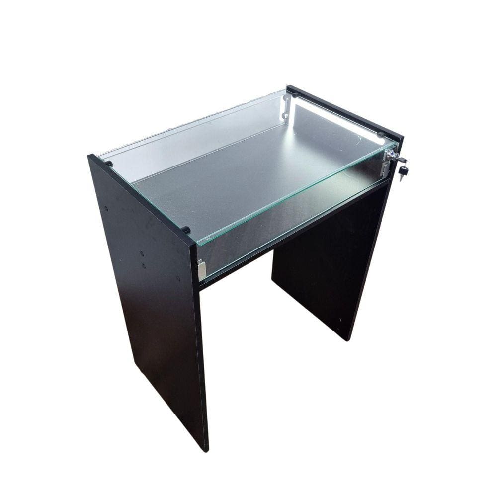 Mesa Expositor Porta Vidro + Chaves Led Ótica Bijuteria Anel