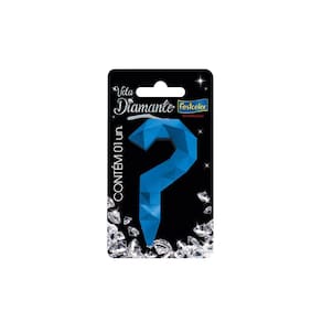 Vela de Aniversário Diamante Azul