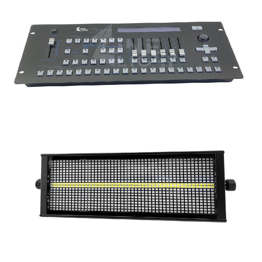 Kit 2 Strobo De Led Rgb+W 1000W + Mesa Dmx Pilot