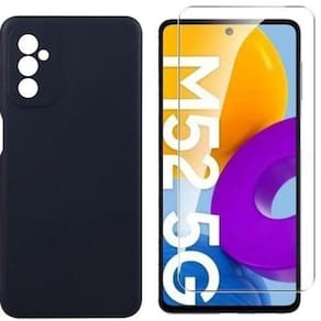 Capa Aveludada Preta + Película Vidro 9D Sam Galaxy M52 5G