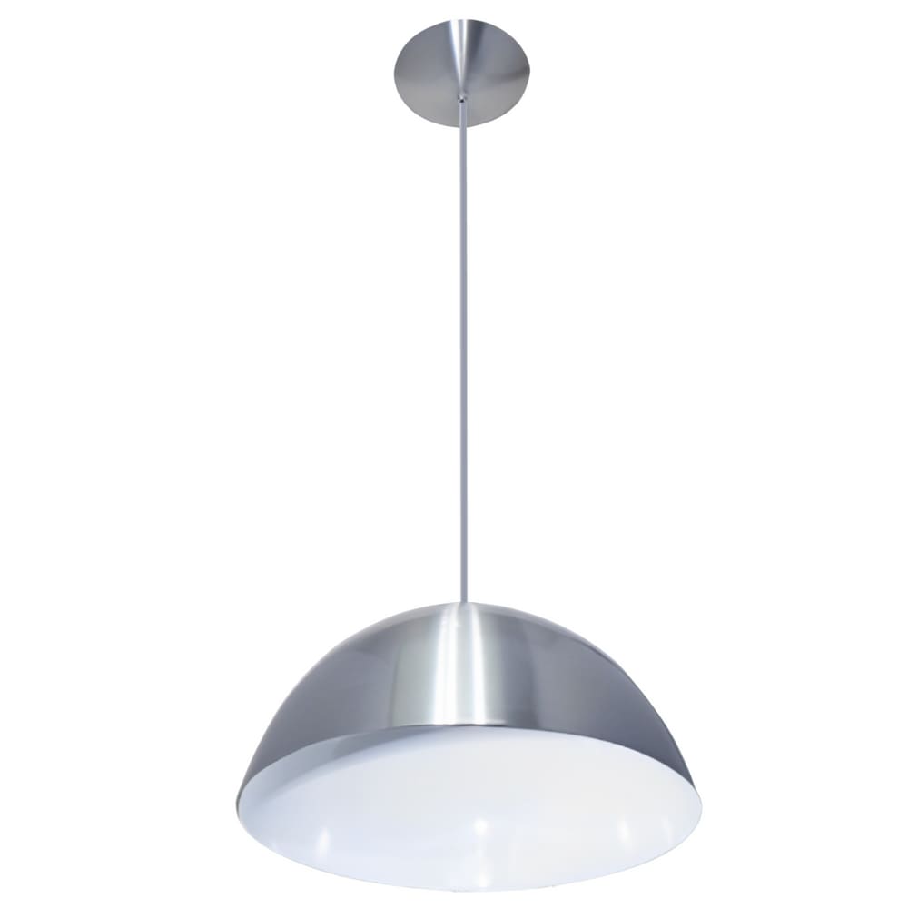 Pendente Meia Bola 40cm Metal Escovado Stilo Lustres