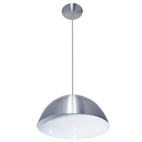 Pendente Meia Bola 40cm Metal Escovado Stilo Lustres