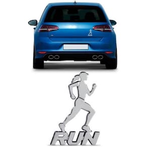 Adesivo Run Corredora 70Mm Cromado