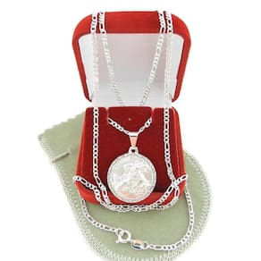 Corrente Masculina 60Cm 2Mm São Jorge Folheada Prata Cr842