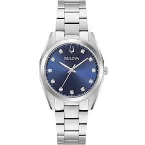 Relógio Bulova Feminino Ref: 96P229 Slim Prateado Diamante
