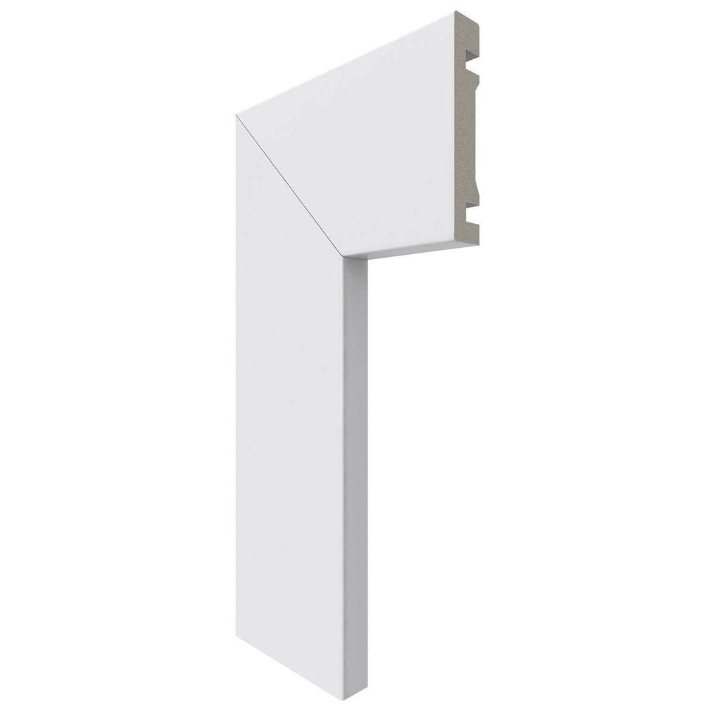 Guarnição de Poliestireno 12 Barras 7cm x 13mm x 2,40m Liso Moderna 451 Santa Luzia - caixa com 12 Barras - Branco