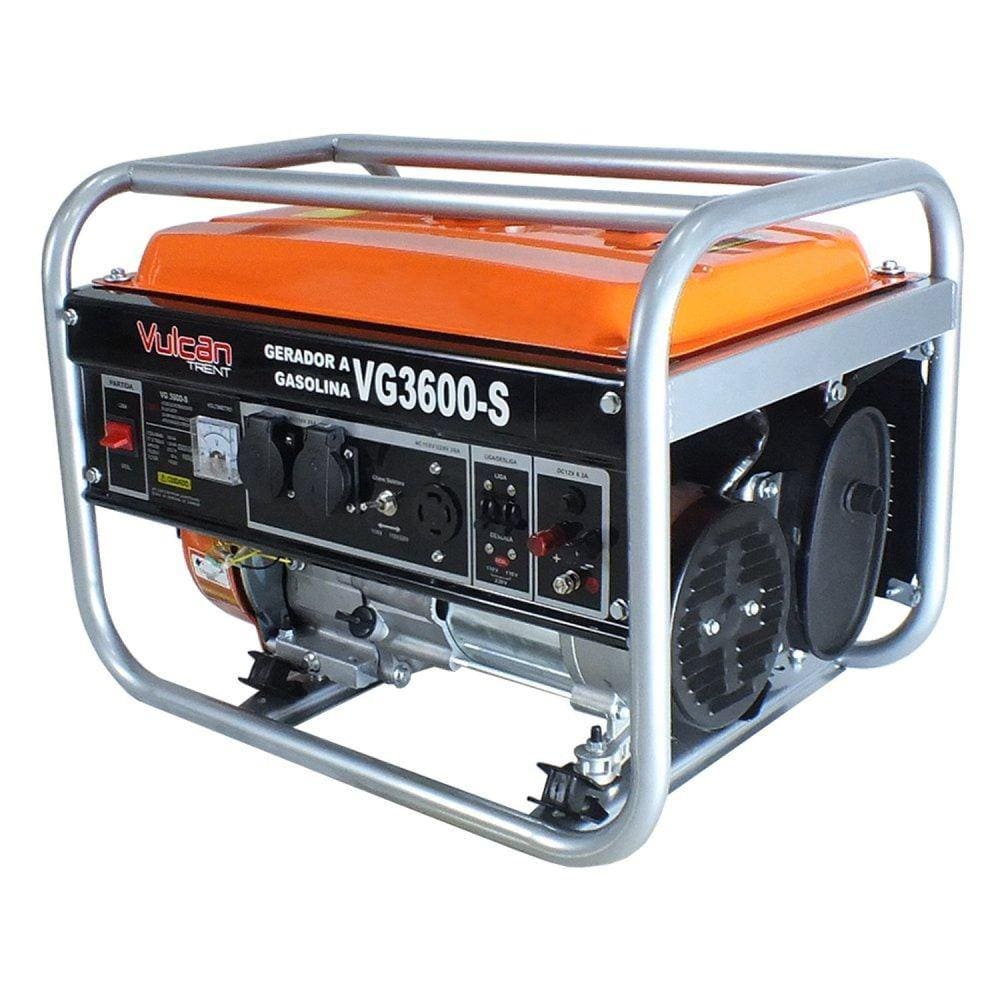 Gerador a Gasolina VG3600S 4 Tempos 7HP Partida Manual Bivolt Vulcan Trent