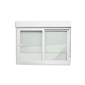 Janela de PVC Integrada 120x200cm 2 Folhas com Vidro Liso e Cremona ITEC Brimak Branco
