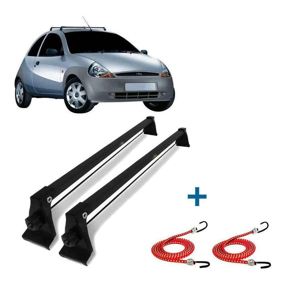 Rack De Teto Bagageiro + 2 Elasticos Ford Ka Ano 97 A 2007