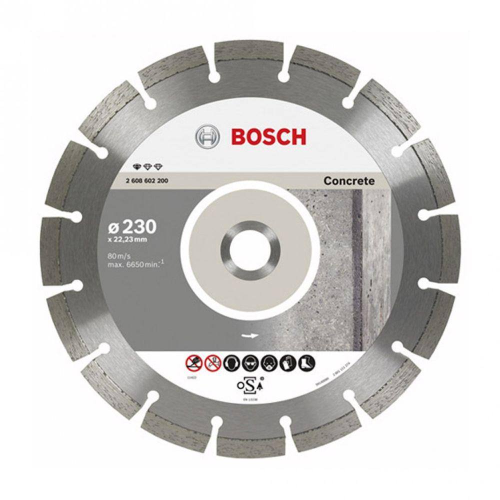 Disco Diamantado Segmentado Bosch 230mm 22,23mm Concreto