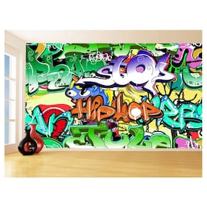 Papel De Parede 3D Arte Graffiti Mural Grafite 3,5M Tra71