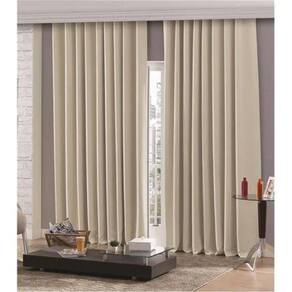 Cortina Trilho Suiço Blackout Palha 5.40 X 2.90
