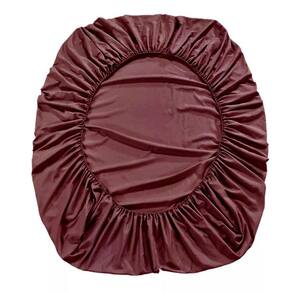 Lençol Cama Queen 40Cm Altura Tecido Marsala 260 Fios