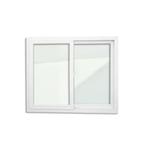 Janela de PVC 100x120cm 2 Folhas com Vidro Liso ITEC Brimak Branco