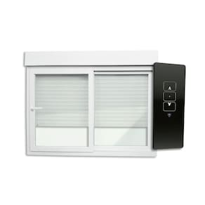 Janela de PVC Integrada 140x200cm 2 Folhas com Vidro Liso e Cremonna com Controle Remoto ITEC Brimak Branco