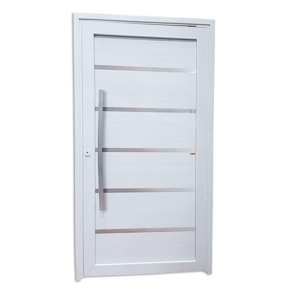 Porta de PVC Pivotante 216x120cm Premium Tecplus100 Brimak Branco