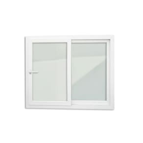 Janela de PVC Integrada 140x150cm 2 Folhas com Vidro Liso e Cremona ITEC Brimak Branco