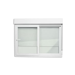 Janela de PVC Integrada 140x120cm 2 Folhas com Vidro Liso e Cremona ITEC Brimak Branco