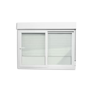 Janela de PVC Integrada 120x150cm 2 Folhas com Vidro Liso e Cremona ITEC Brimak Branco