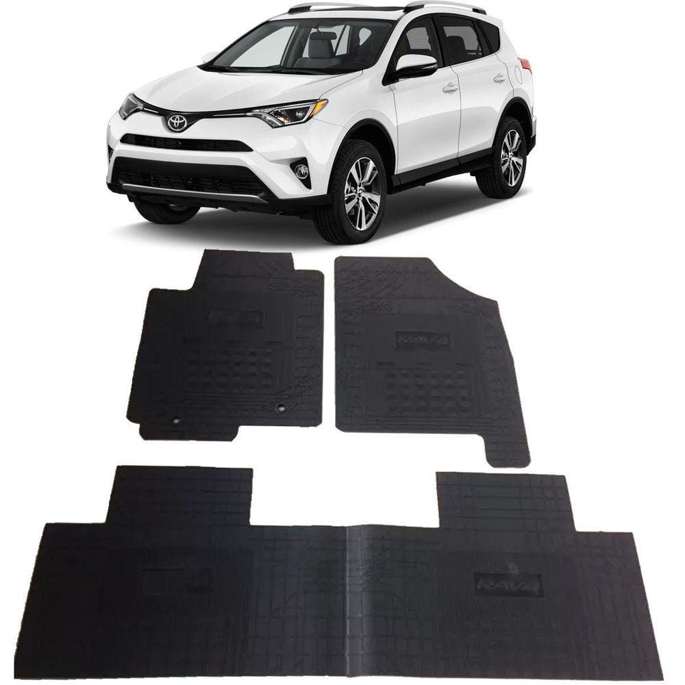 Jogo Tapete Interno Reforçado Rav4 2013 Á 2018 Preto