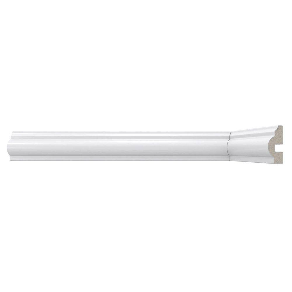 Rodameio de Poliestireno 11 Barras 2,9cm x 14mm x 2,40m Frisado Clássica 448 Santa Luzia - caixa com 11 Barras - Branco