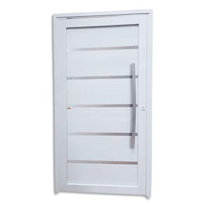 Porta de PVC Pivotante 216x100cm Premium Tecplus100 Brimak Branco