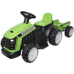 Mini Carro Trator com Reboque Caçamba Elétrico 6V Infantil Criança Bateria Brinqway BW-079 Bivolt