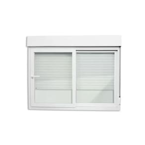 Janela de PVC Integrada 140x200cm 2 Folhas com Vidro Liso e Cremona ITEC Brimak Branco