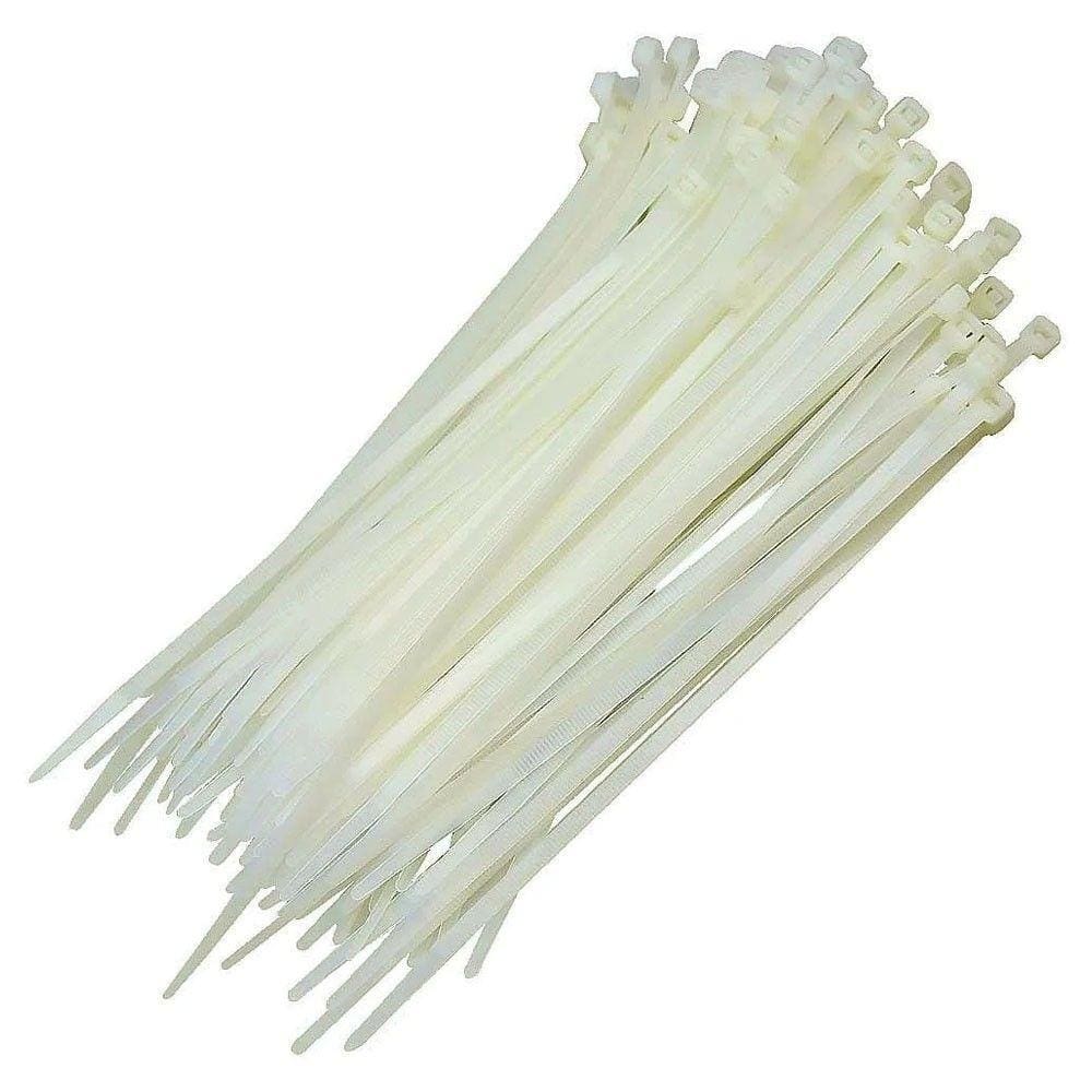 Abraçadeira De Nylon Branco 50 Uni Cinta Plastica Enforca