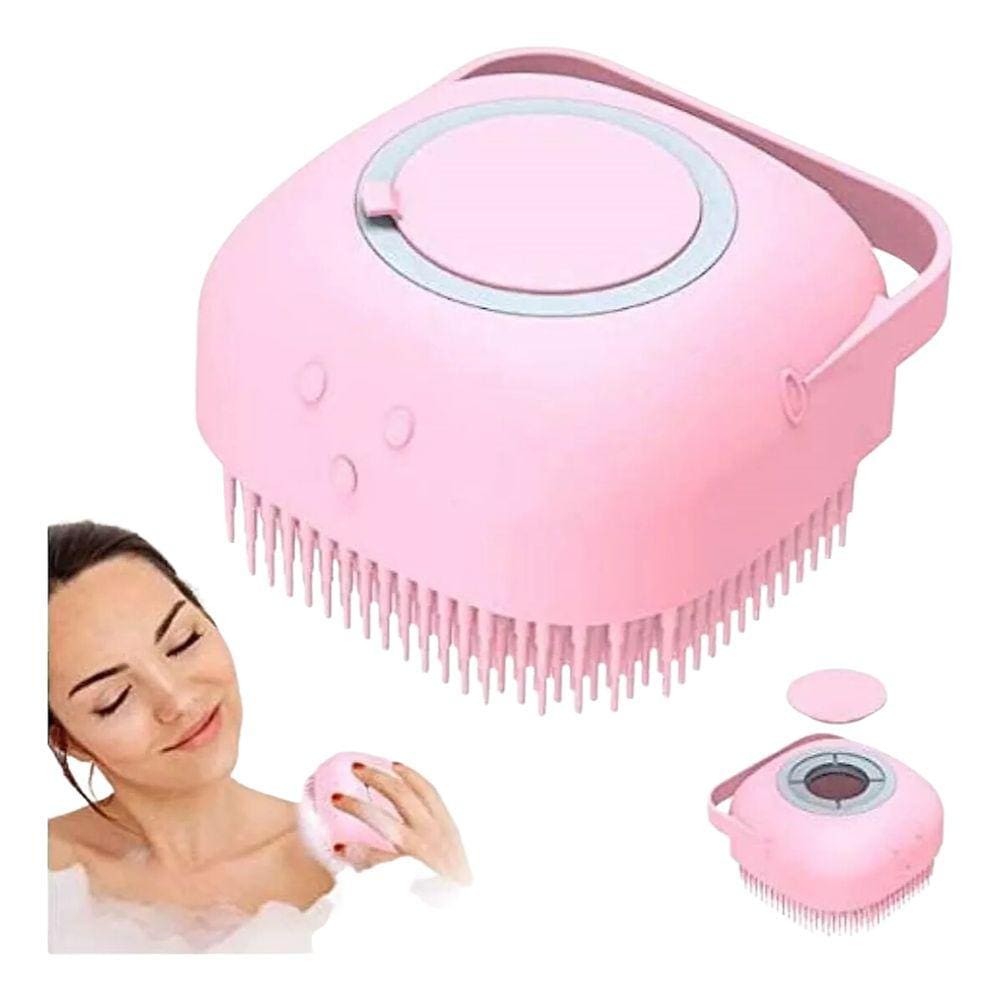 Esponja Silicone Banho Esfoliação Massagem Sabonete Líquido