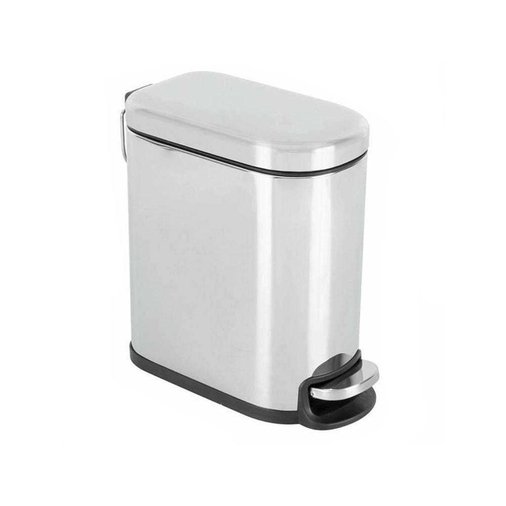 Lixeira Slim Inox 6L Com Pedal E Fechamento Suave Gh115 Glob