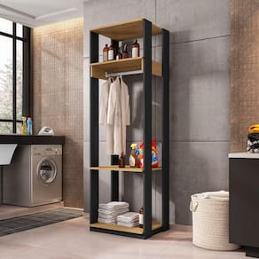 Closet Guarda Roupa Aberto Com Prateleira E Cabideiro Titan