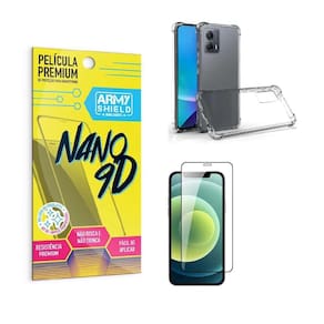 Capinha Moto G53 5G Anti Shock + Película Nano Cerâmica 9D