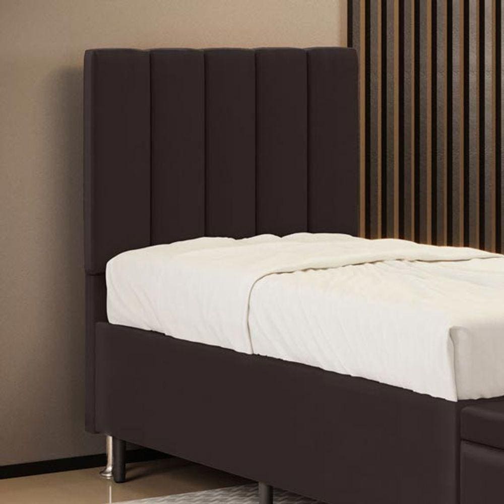 Cabeceira Nashira 90 para Cama de Solteiro Couro Aradecor