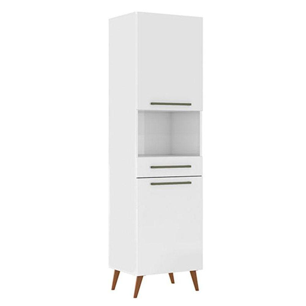 Paneleiro para Micro-ondas Favorita Branco Lacca - Zanzini