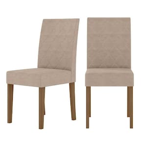 conjunto com 2 cadeiras jade suede capuccino e amêndoa
