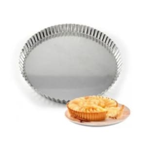 Forma Torta Crespa Fundo Falso / Removível 25cm Em Alumínio