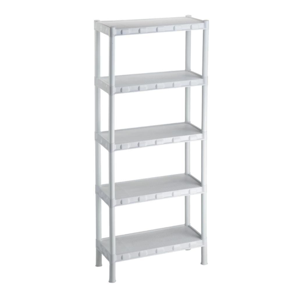 Estante Branca Plástico Modular Com 5 Prateleiras Agraplast