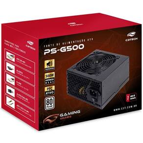 Fonte ATX 500W PS-G500 80+ White C3 TECH Gaming