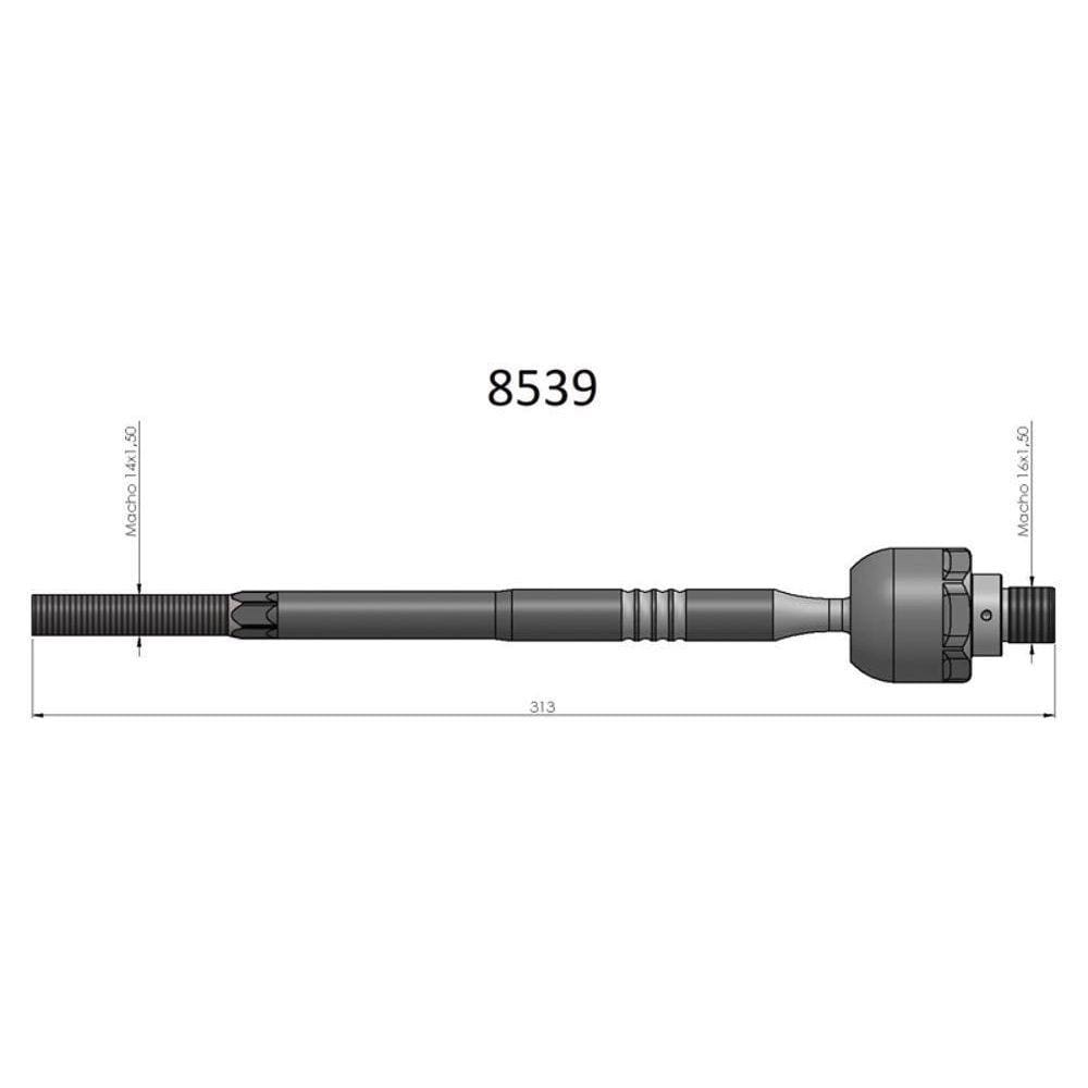 Barra Axial Hb20 Hb20S Bortec Ba8539