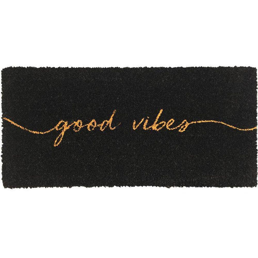 Tapete Capacho Fibra De Coco 60X33Cm Good Vibes