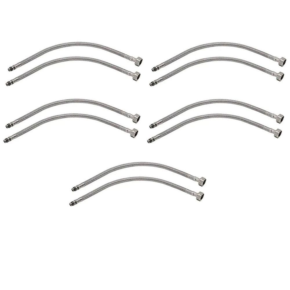 Engate Rabicho Par 80cm Kit 5 Unidades Torneira Monocomando Agua Quente Fria Misturador Mangueira Flexivel Banheiro Cozinha Pia