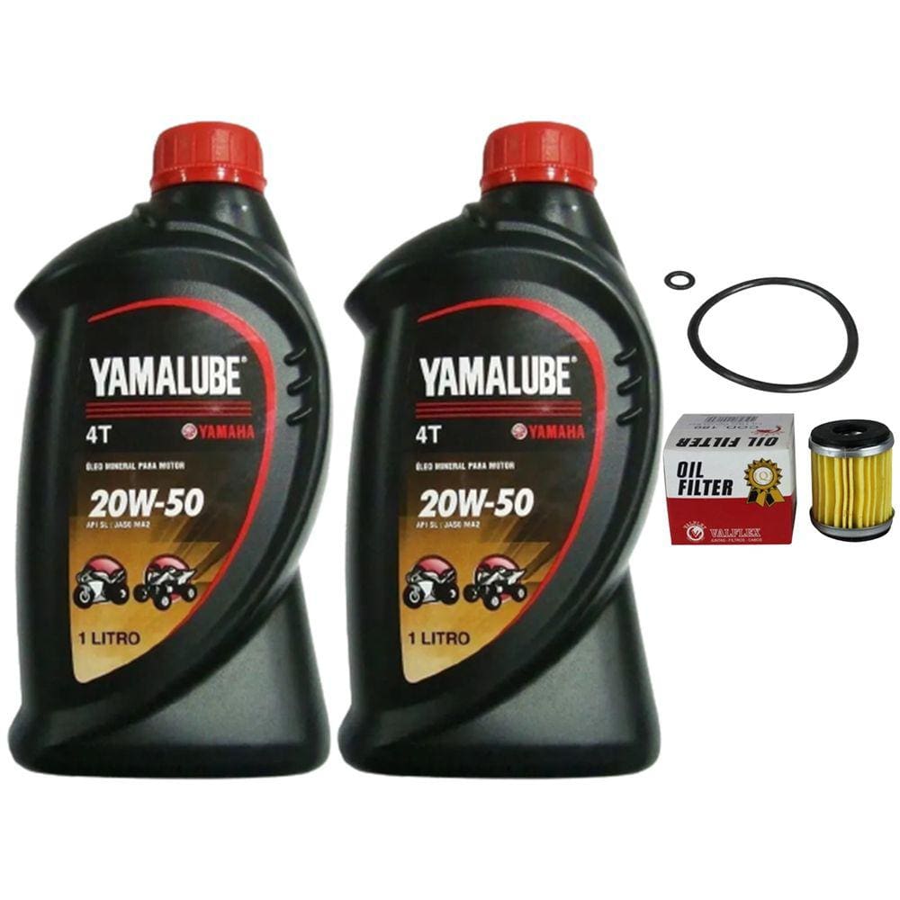 2 Oleo Yamalube 20w50 + Filtro C/ Aneis Fazer 250 Lander 250