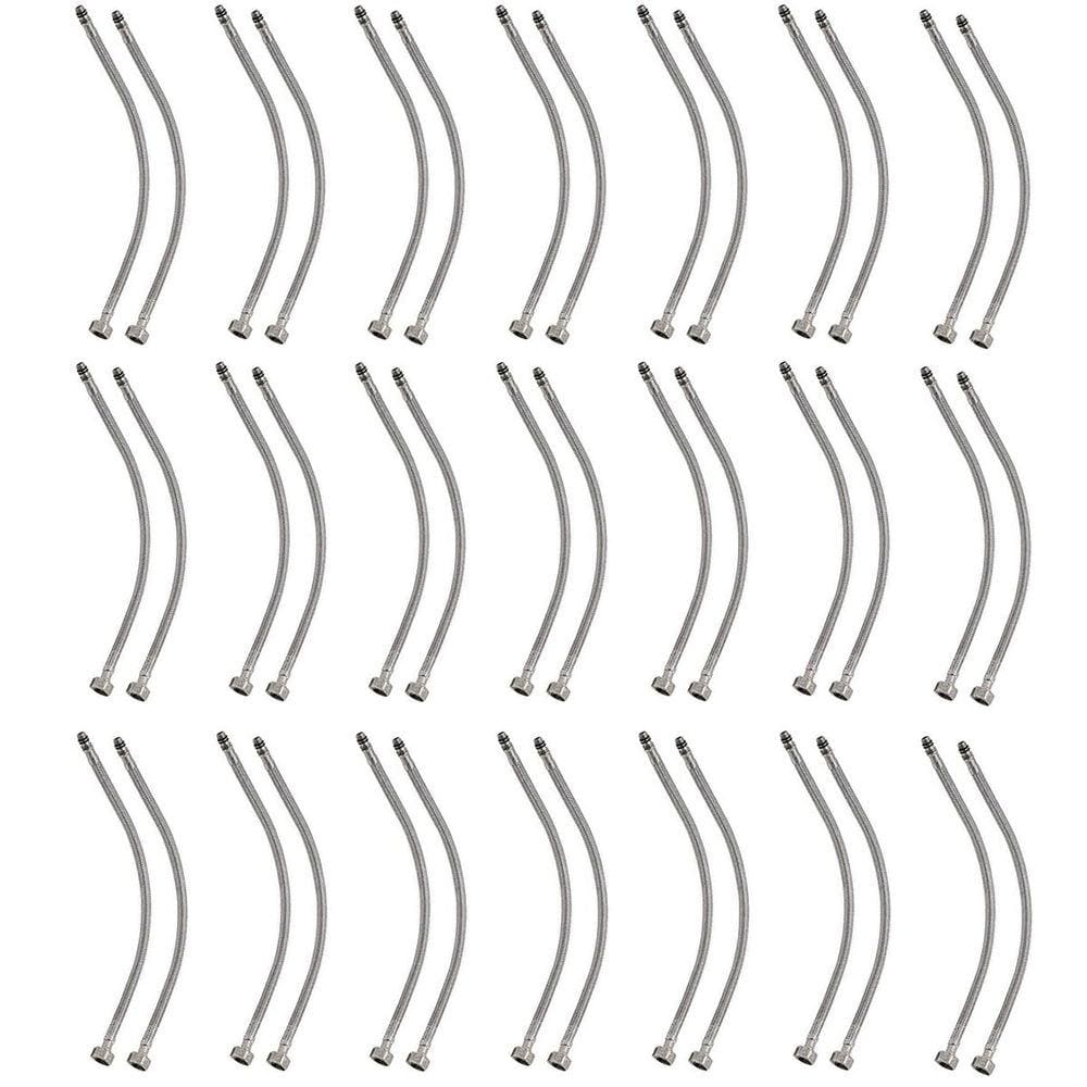 Engate Rabicho Monocomando 80cm Kit 20 Unidades Par Mangueira Misturador Banheiro Cozinha Pia Torneira Agua Quente Fria