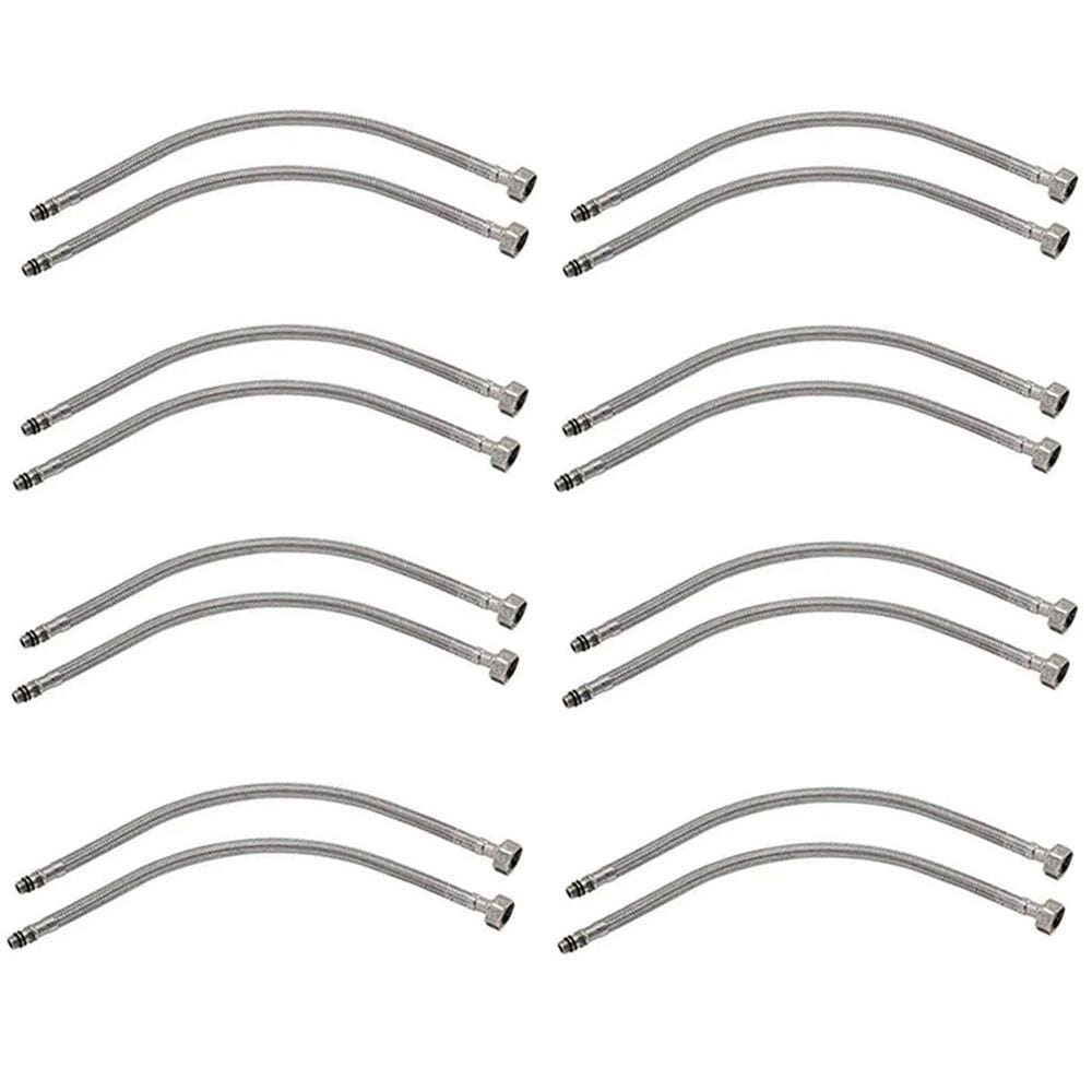 Engate Rabicho Par 80cm Torneira Monocomando Kit 8 Unidades Agua Quente Fria Misturador Banheiro Cozinha Pia Mangueira Flexivel