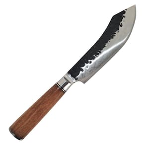Faca De Cozinha Afiada Super Corte Cabo Madeira Aço Presente