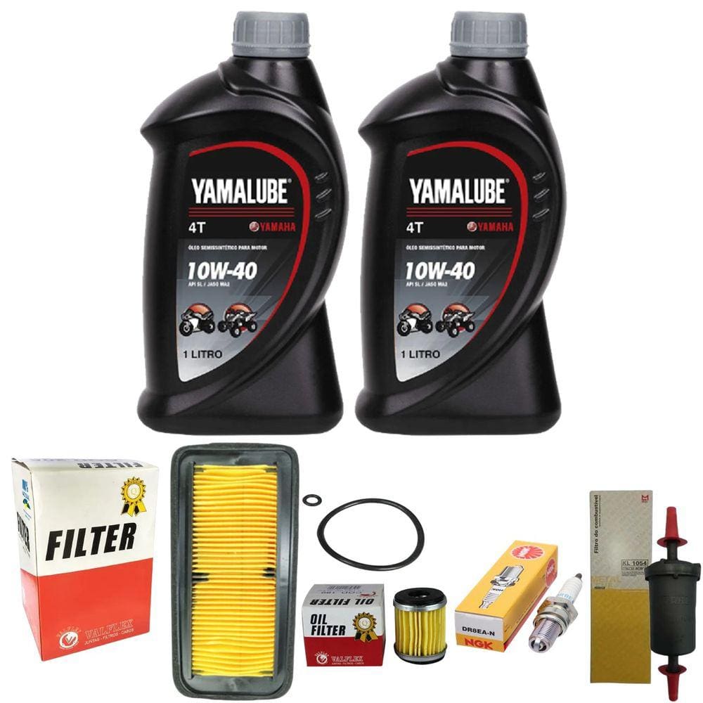 Kit Filtros, Vela, Oleo 10w40 Fazer 250 2018 Até 2022