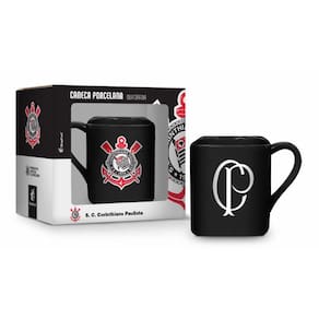 Caneca Quadrada Porcelana 220ML Time Corinthians