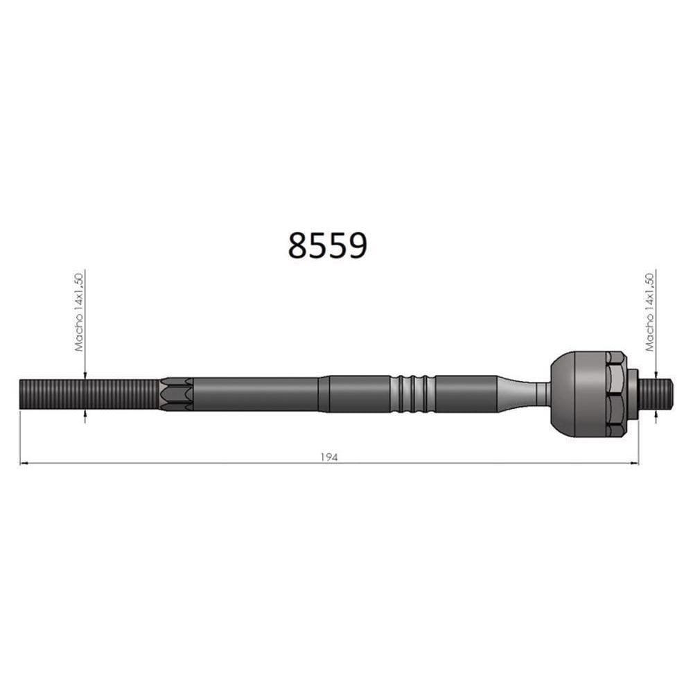 Barra Axial Logan Sandero Bortec Em Diante